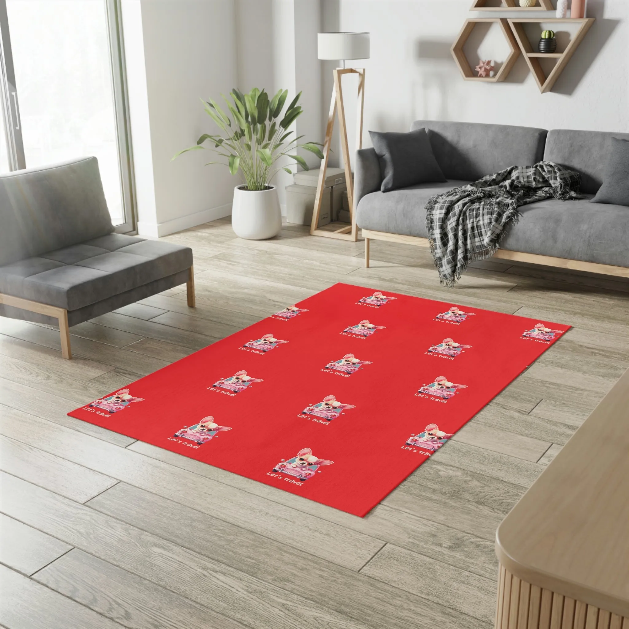 Let's Travel Dog POD Dobby Rug