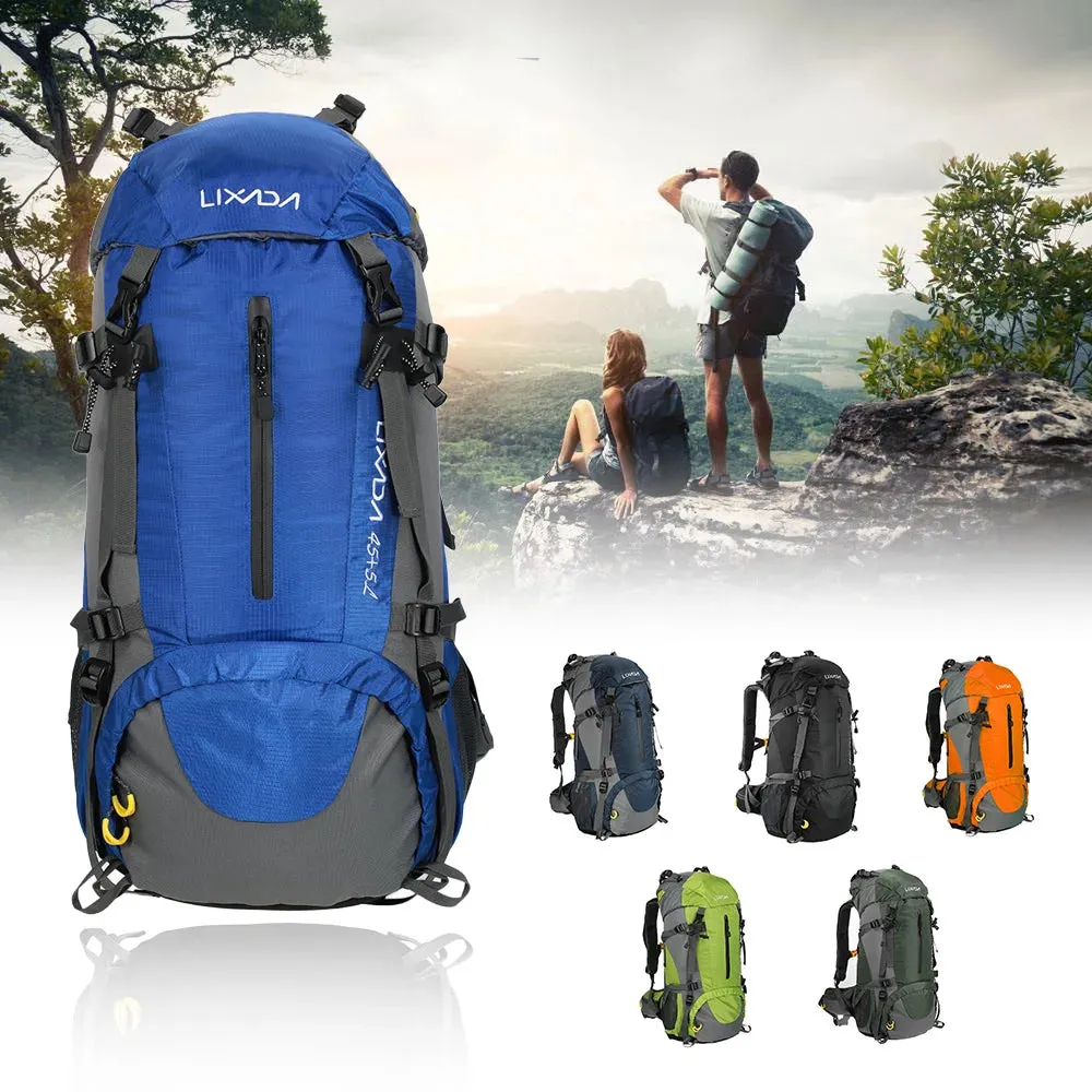 Lixada 50L Hiking Backpack Water Resistant Outdoor Sport Knapsack Camping Travel Pack Climbing Trekking Bag with Rain Cover