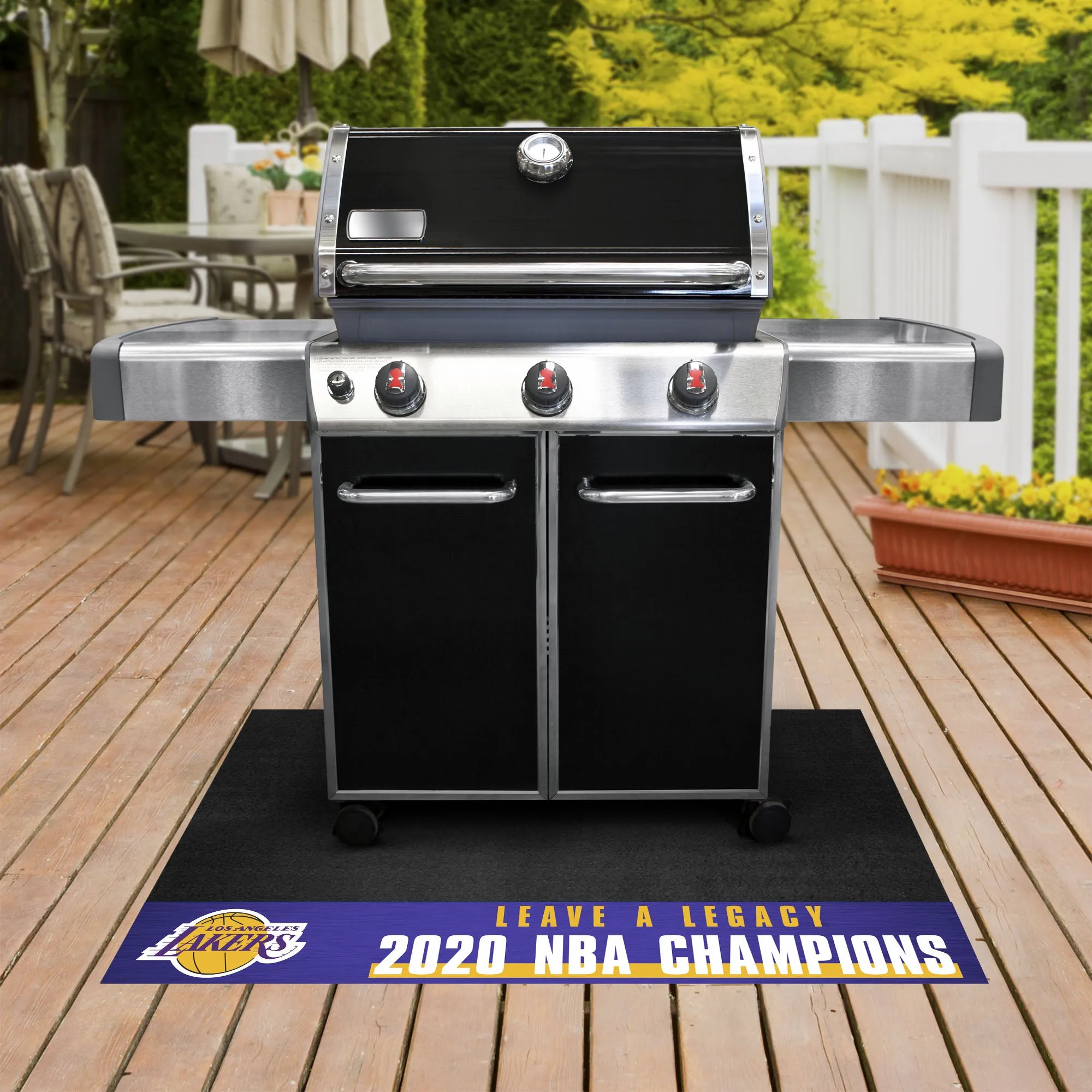 Los Angeles Lakers 2020 NBA Champions Vinyl Grill Mat - 26in. x 42in.