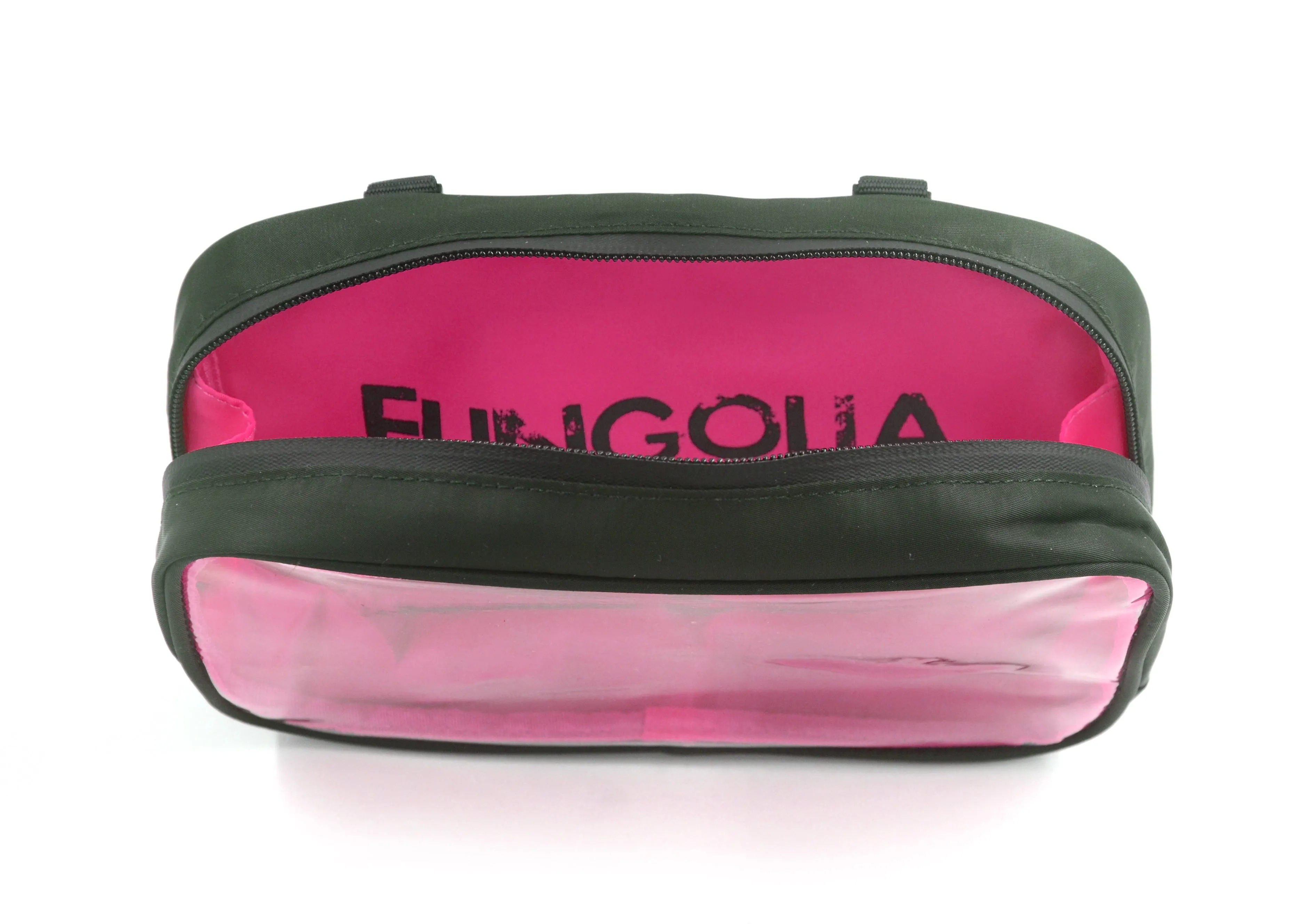 <A 001d1> Fungolia Premium 3-in-1 Toiletry Kit (Charcoal/Shocking Pink)