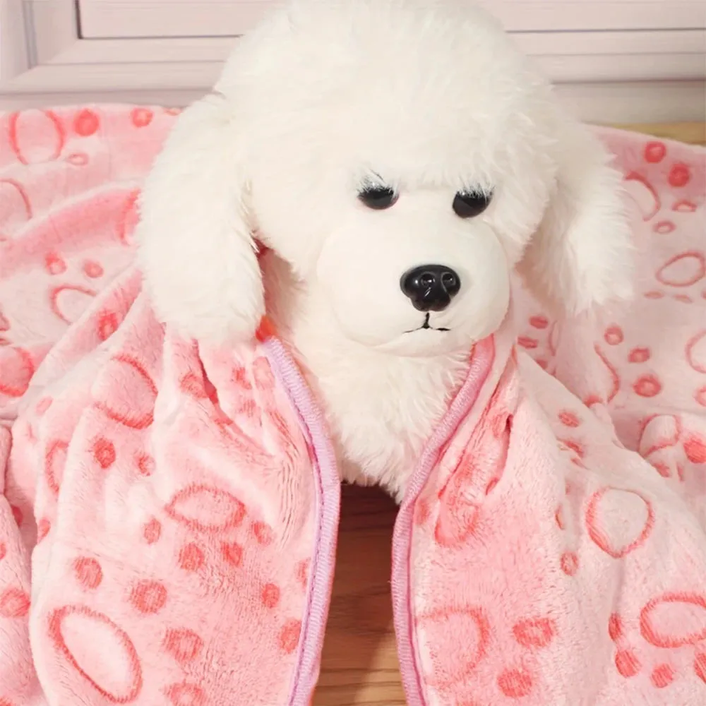 Luxurious Paw Print Dog Blanket - Soft, Warm & Machine Washable