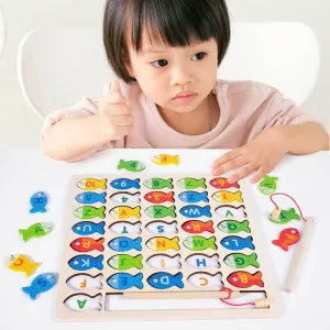 Magnetic Wooden Fishing Game