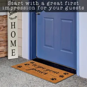 MAINEVENT Coir Welcome Mat - Wipe Your Paws 30 x 17 Inch