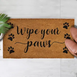 MAINEVENT Coir Welcome Mat - Wipe Your Paws 30 x 17 Inch