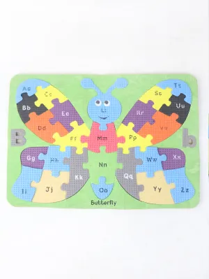 Matt Foam Alphabet Puzzle Board Butterfly Shaped Multicolor