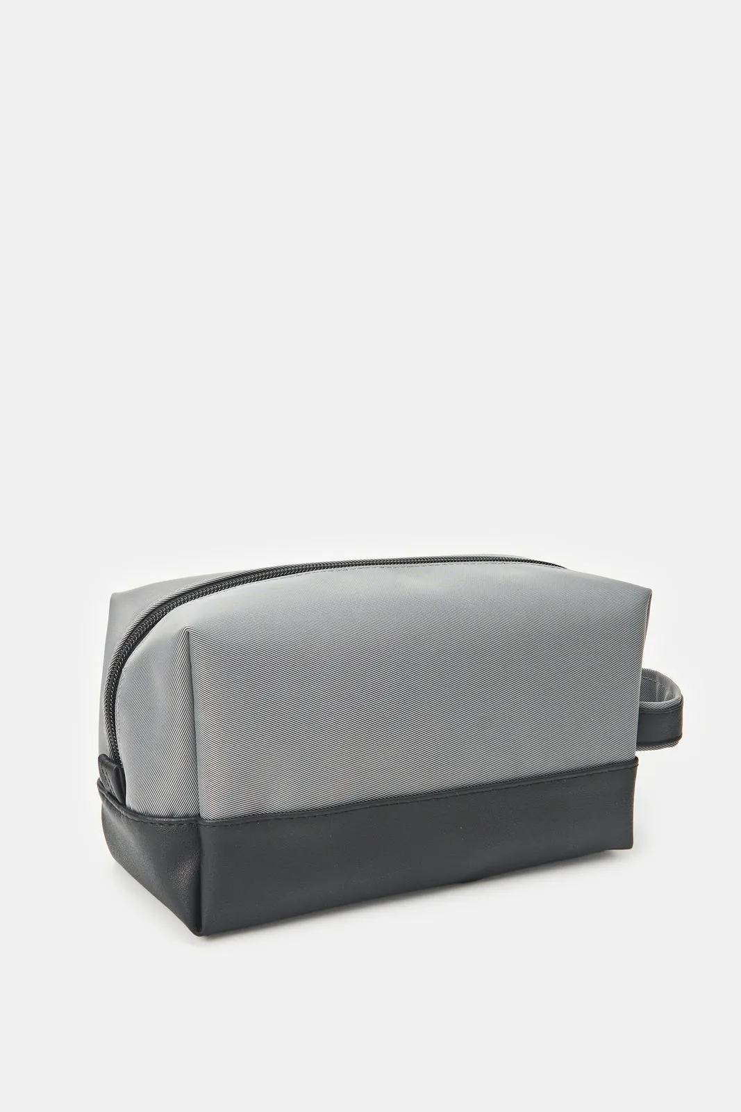 Men Grey And Black Plain Pouches