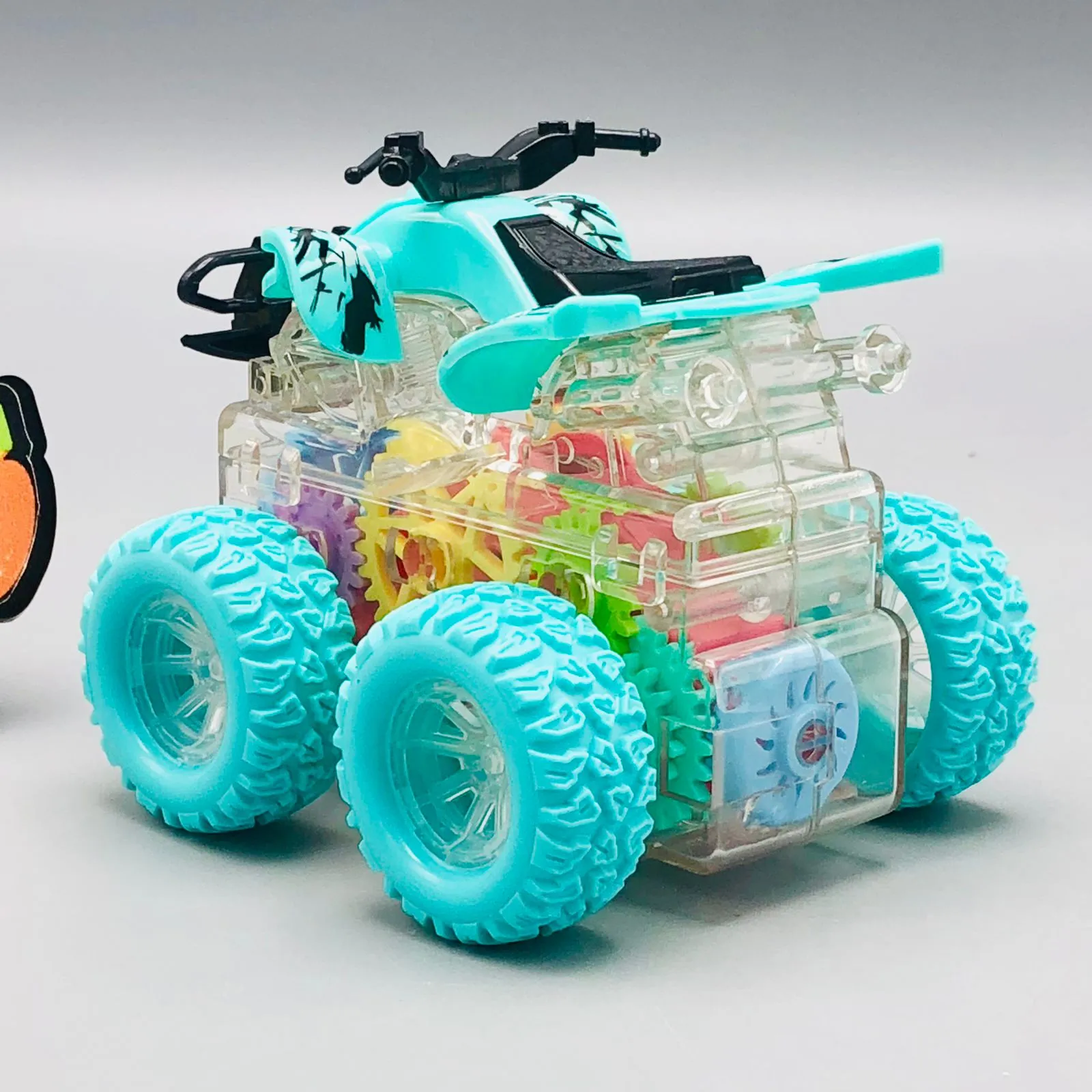 Mini Inertial Colorful Gear 4WD Bike - 1Pc