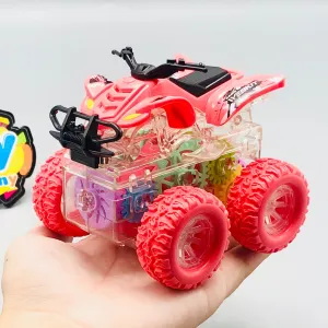 Mini Inertial Colorful Gear 4WD Bike - 1Pc