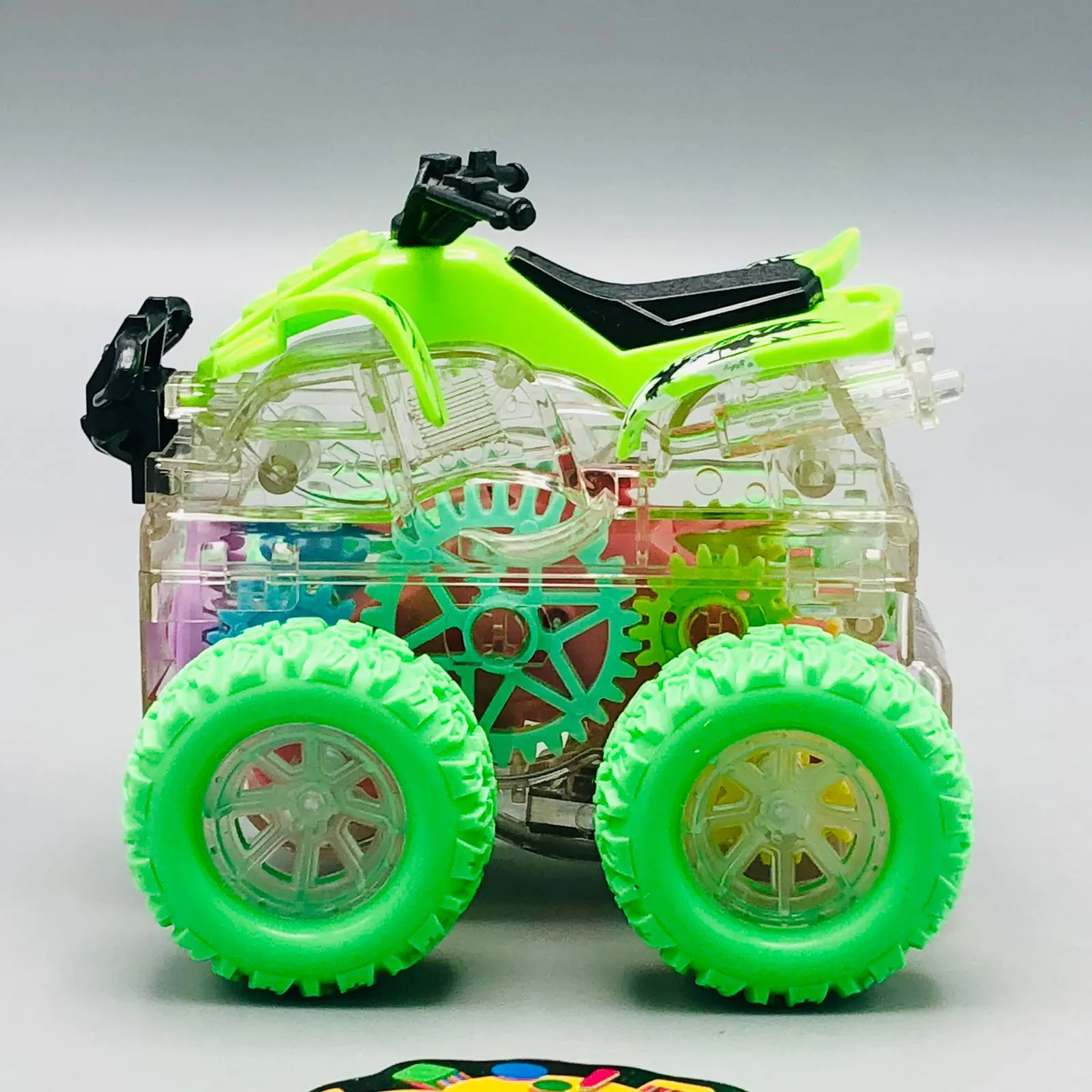 Mini Inertial Colorful Gear 4WD Bike - 1Pc