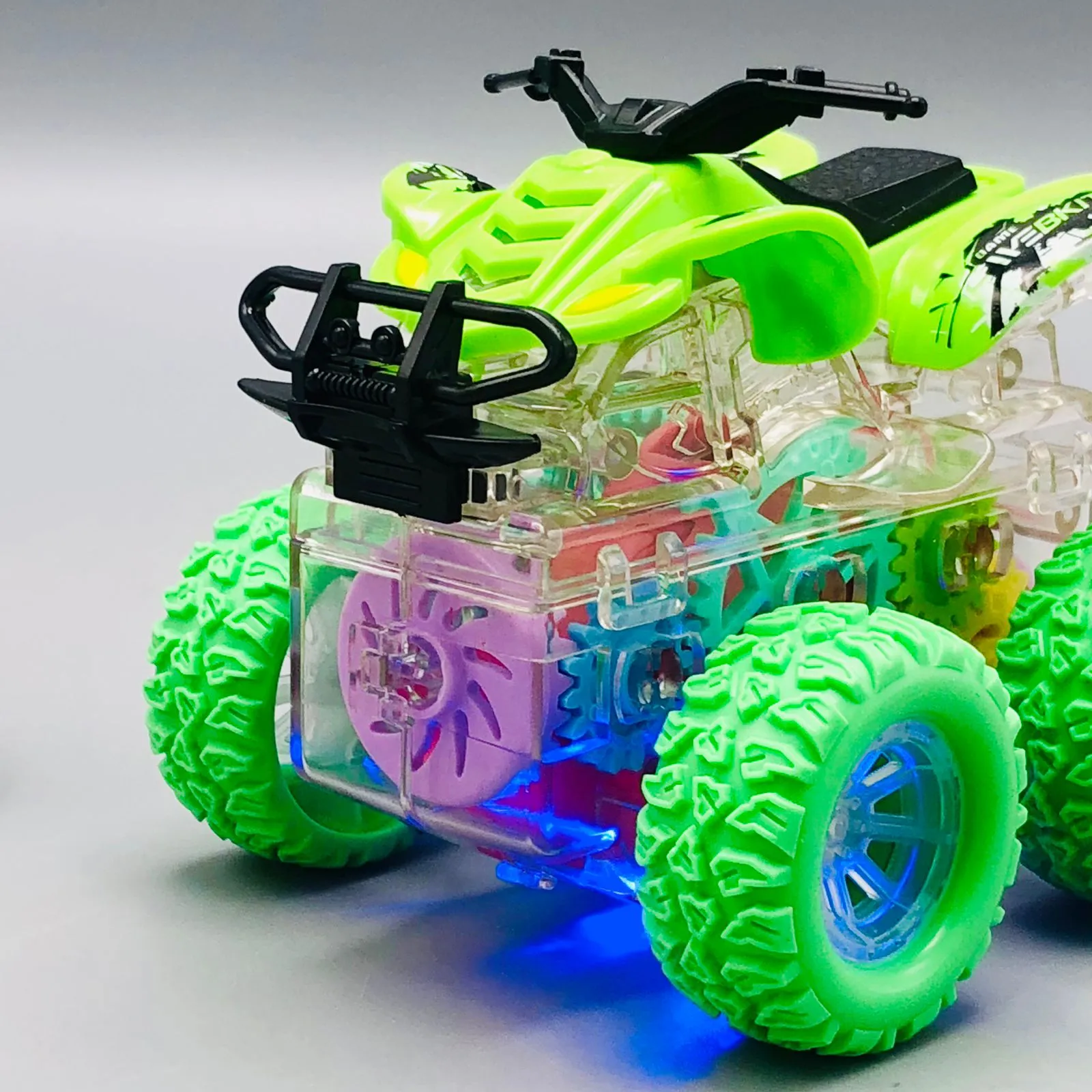 Mini Inertial Colorful Gear 4WD Bike - 1Pc