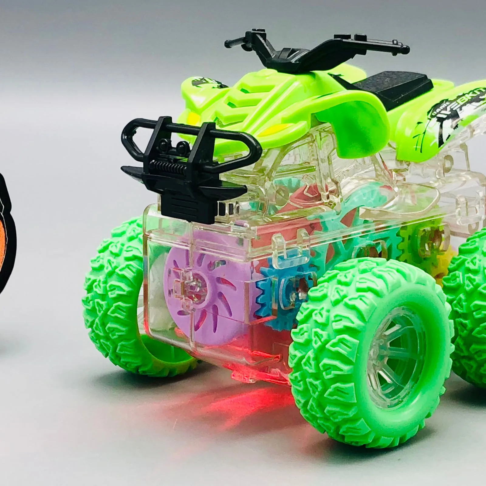 Mini Inertial Colorful Gear 4WD Bike - 1Pc