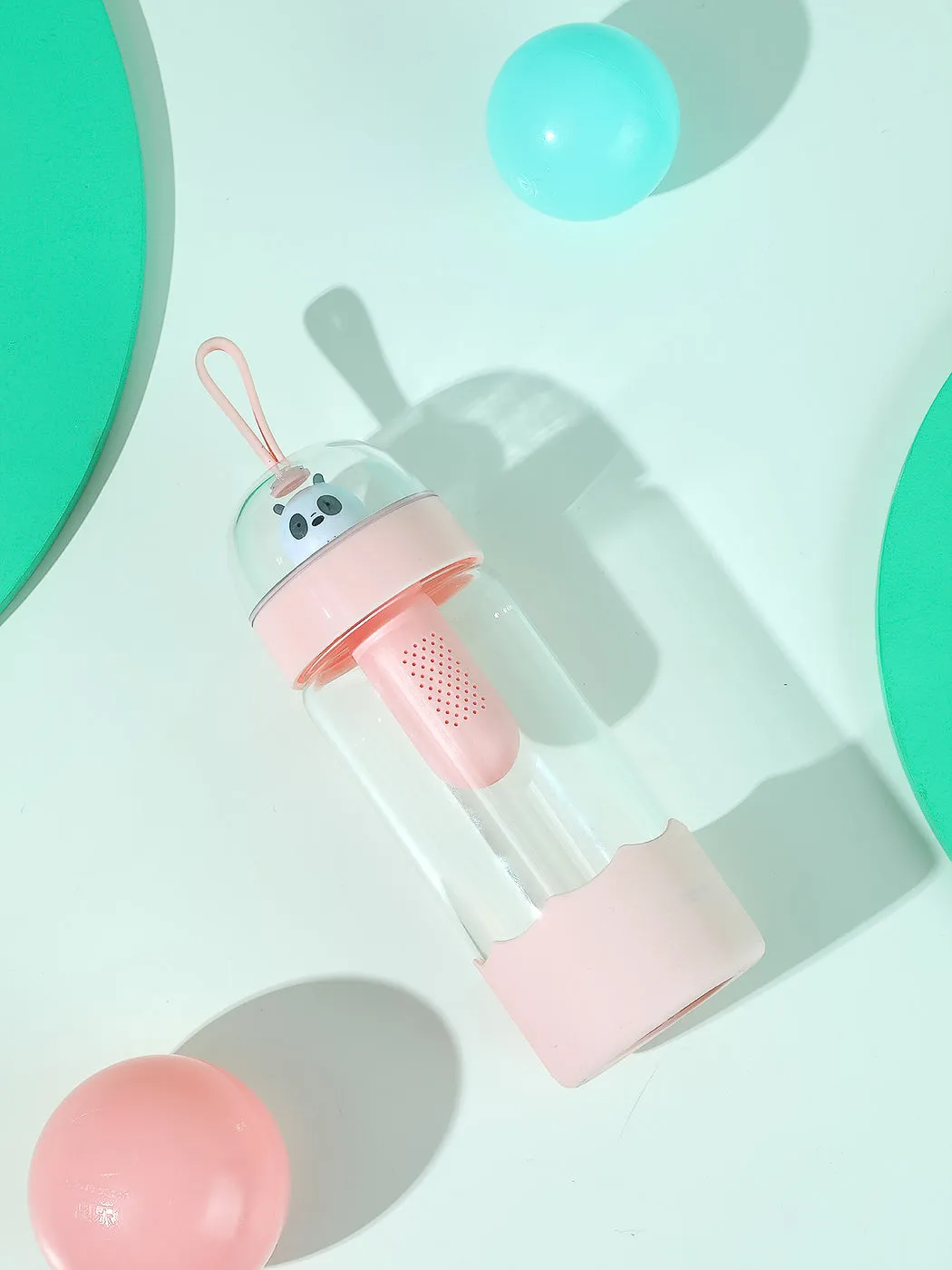 Miniso We Bare Bears Collection 4.0 Tea Brewing Bottle (pink)