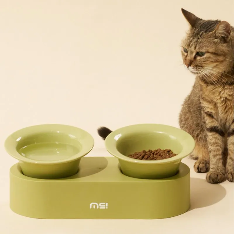 MS Designer Series Dual Ceramic Pet Bowls with Detachable Stand