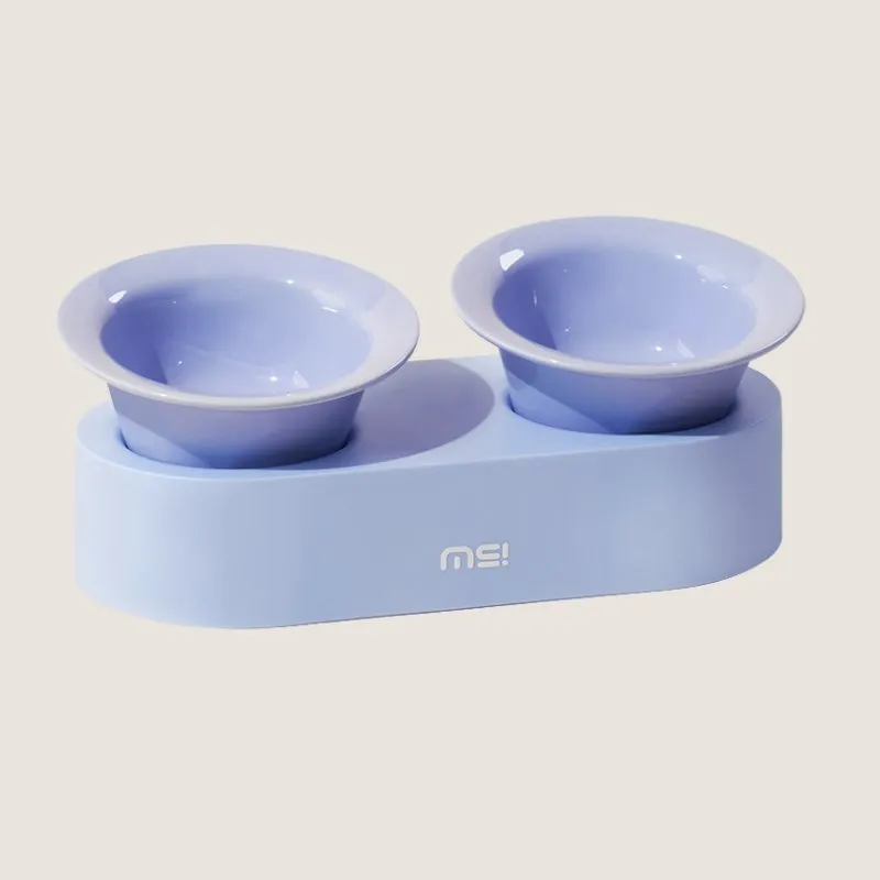 MS Designer Series Dual Ceramic Pet Bowls with Detachable Stand