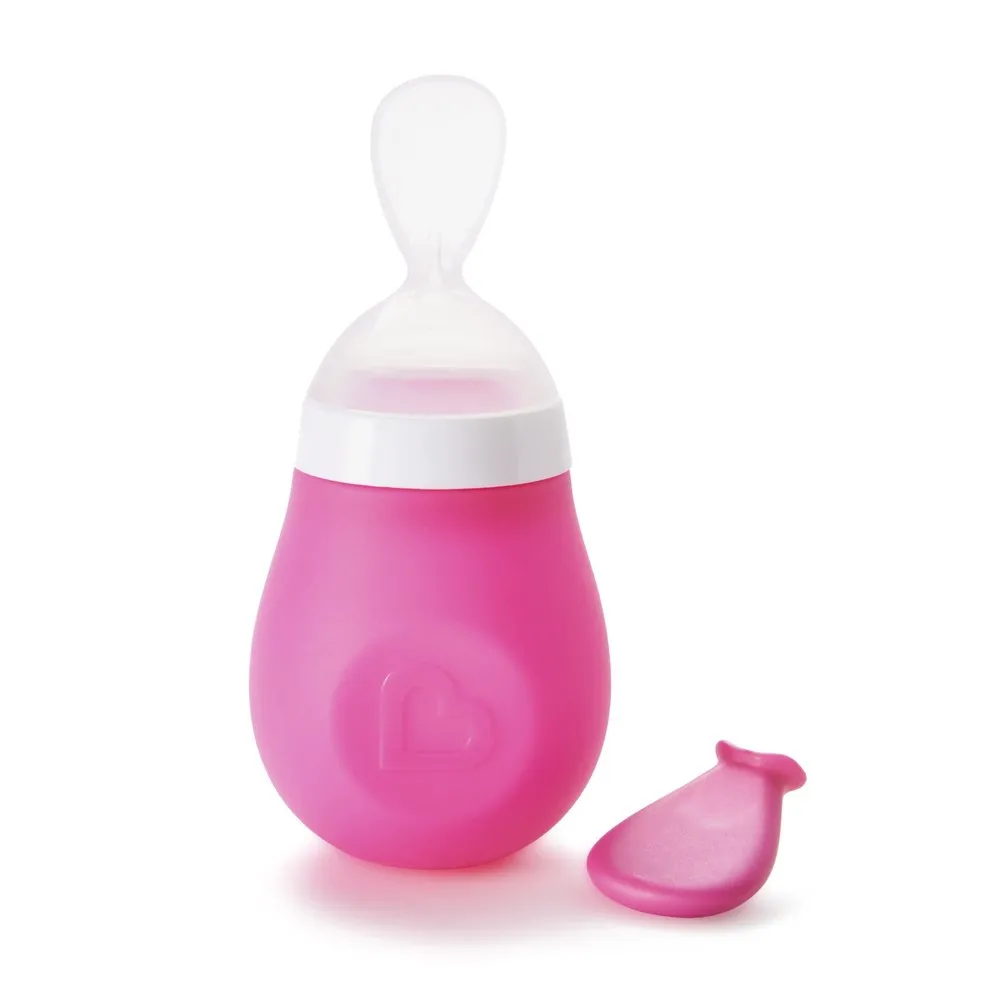 Munchkin Squeeze Feeding Spoon - Pink (5oz)