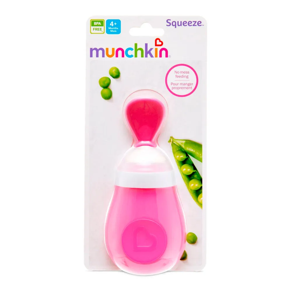 Munchkin Squeeze Feeding Spoon - Pink (5oz)