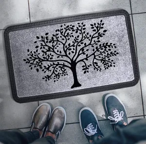 OnlyMat Tree Design QuickDry Bathroom Door Mat