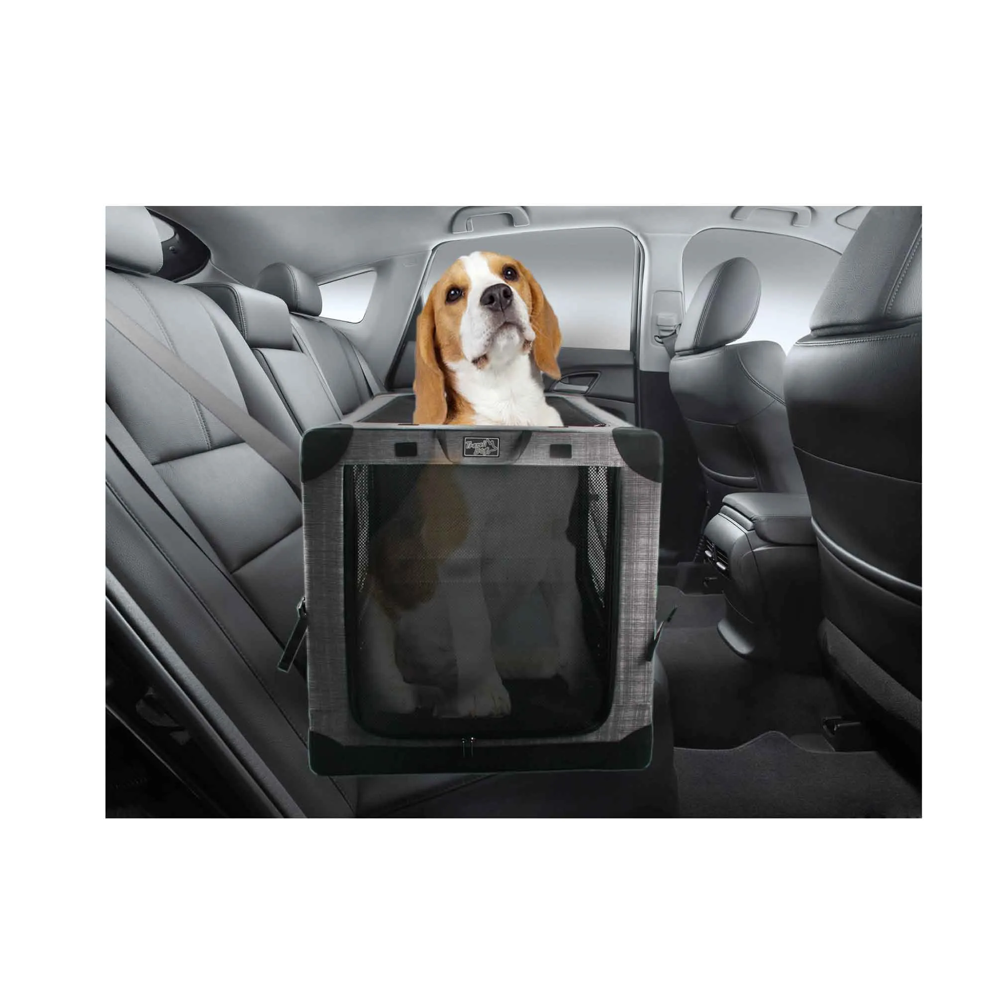 Pet Travel Crate - Collapsible  X-Large Dog Cat Soft Foldable Portable Car Carrier