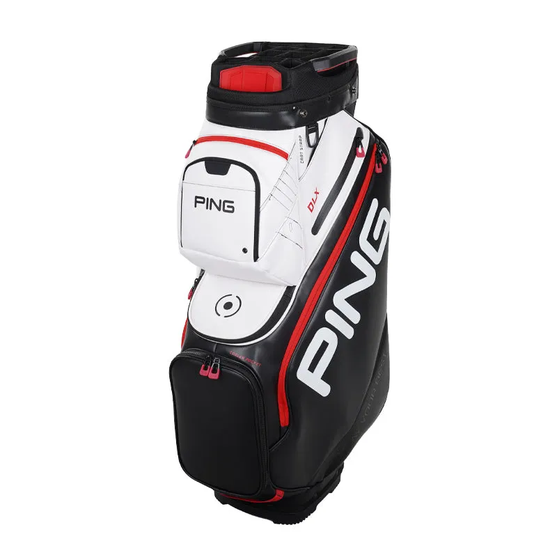 PING DLX Cart Bag (Black/White/Scarlett)