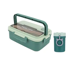 Portable Partitioned Lunch Box With Soup Cuphy-147