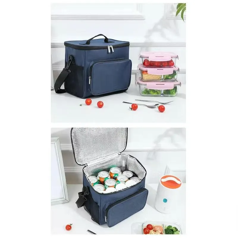 Portable Unisex Double Insulated Lunch Bag -ZR1 BLUE