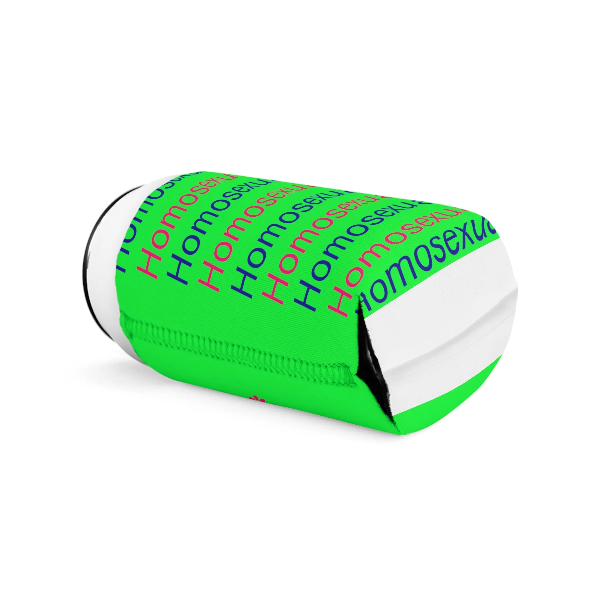 "Homosexual" Can Cooler Sleeve - Green