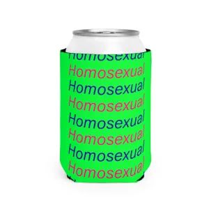 "Homosexual" Can Cooler Sleeve - Green