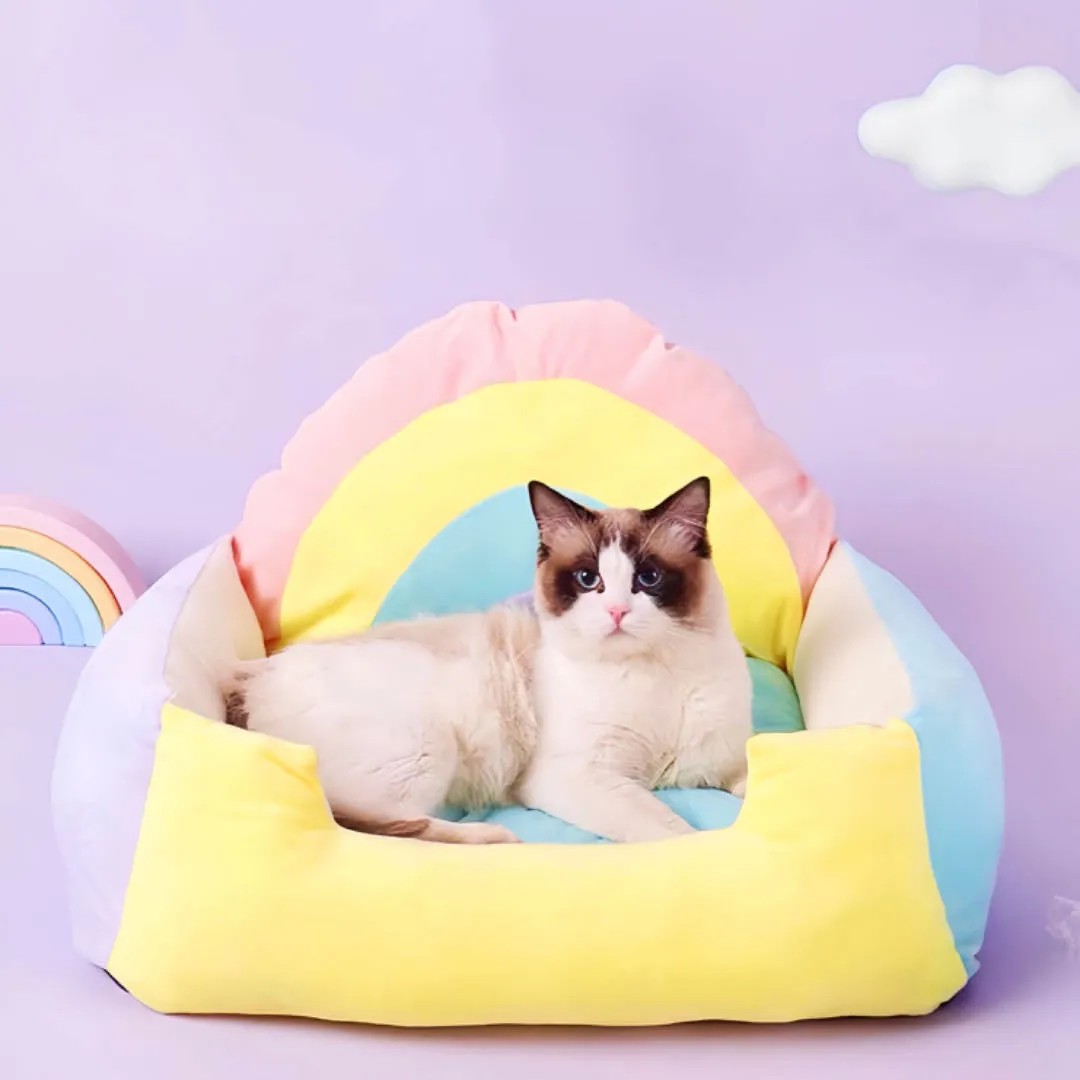 Rainbow Large Cat Bed Dog Bed