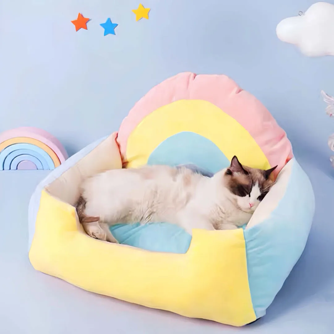 Rainbow Large Cat Bed Dog Bed