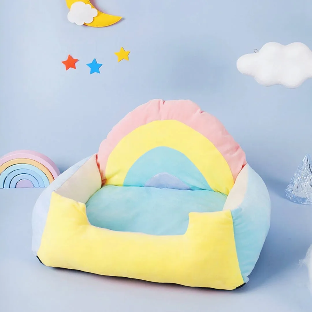 Rainbow Large Cat Bed Dog Bed