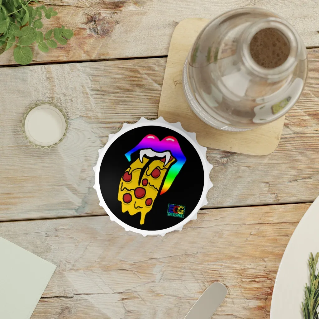 Rainbow Pizza Tongue Bottle Opener