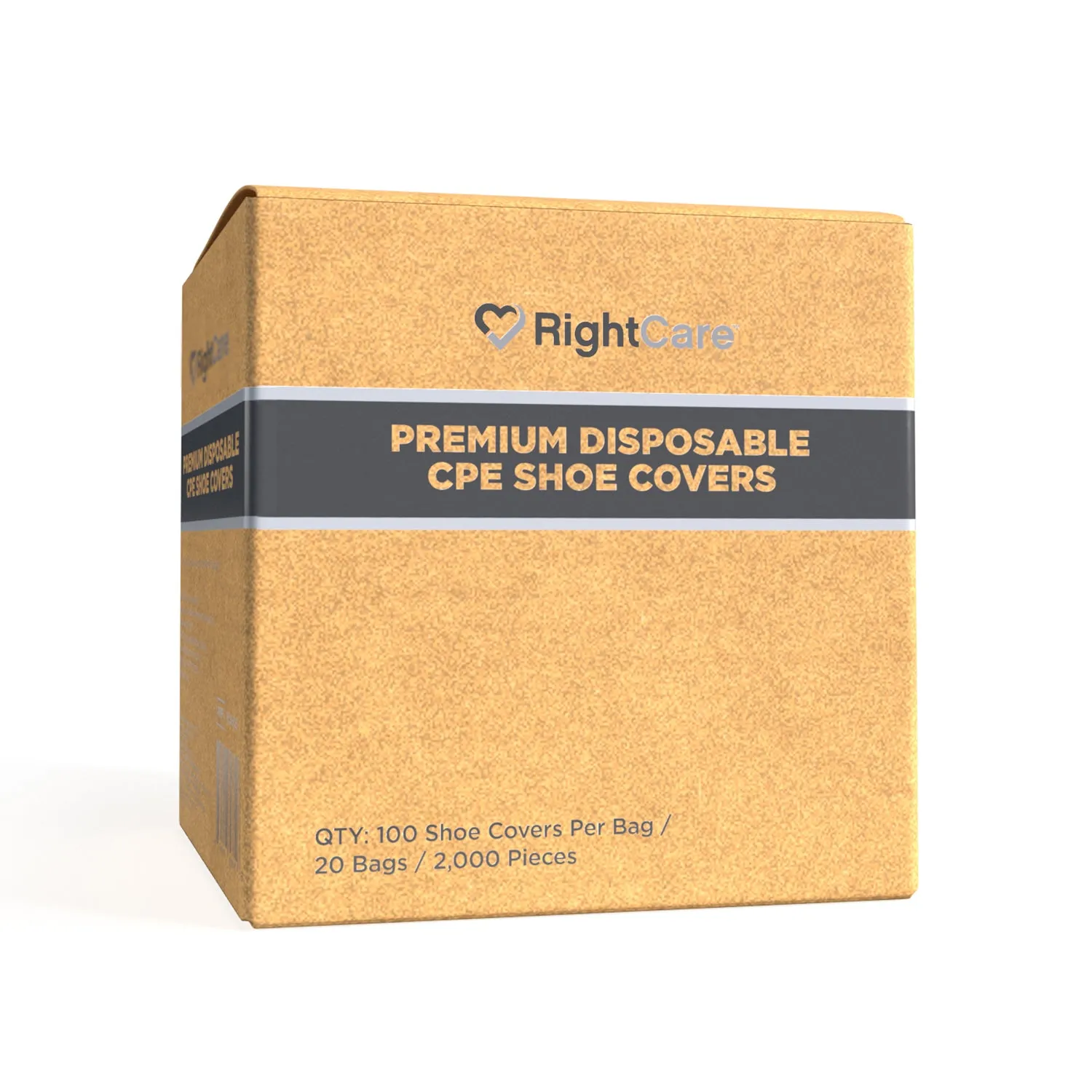 RightCare Disposable Shoe and Boot Covers Blue, 16 inch, Water-Resistant, Non-Slip Covers Made With CPE