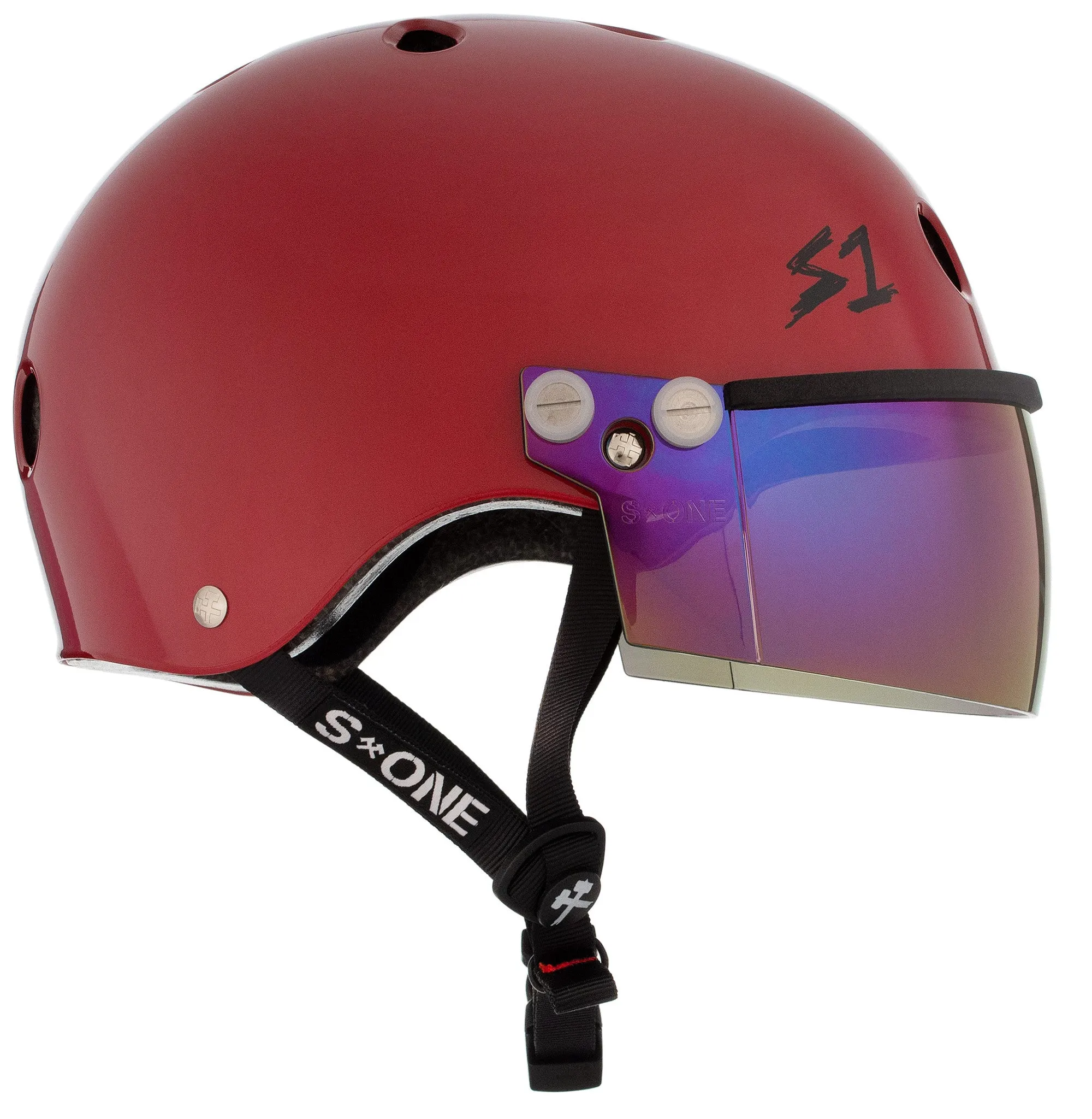 S1 Lifer Visor Gen 2 Helmet - Blood Red Matte