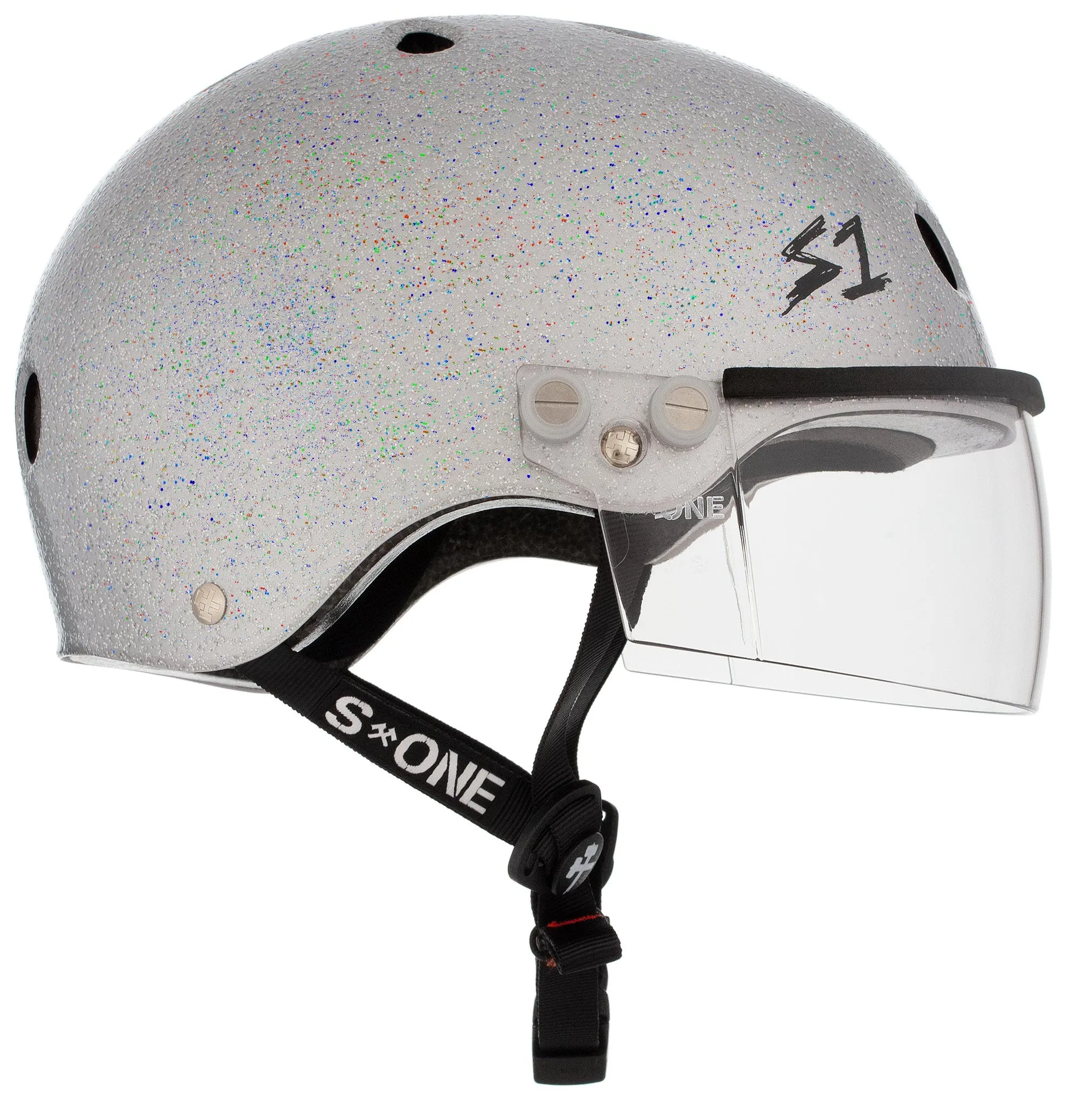 S1 Lifer Visor Gen 2 Helmet - Silver Gloss Glitter