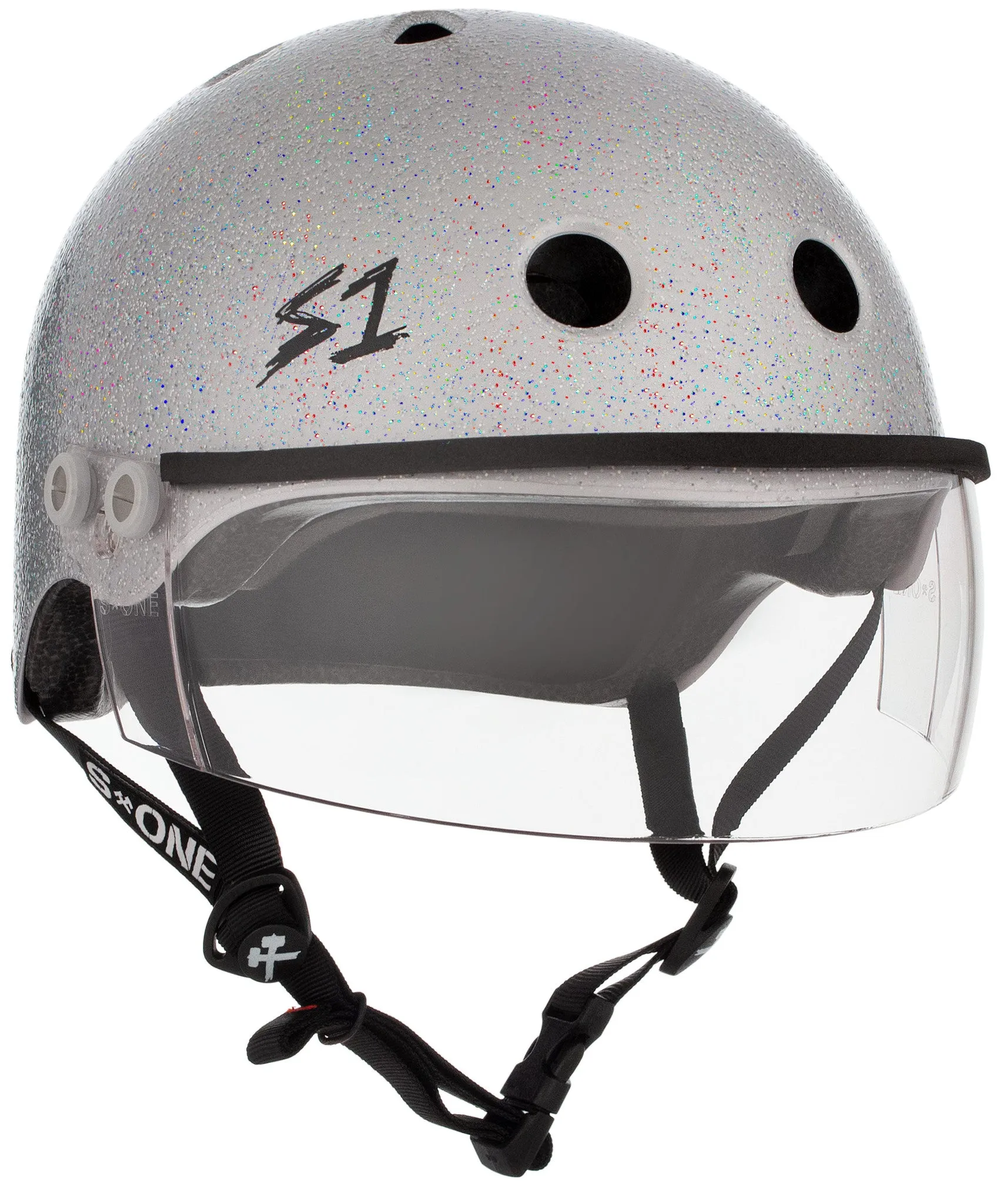 S1 Lifer Visor Gen 2 Helmet - Silver Gloss Glitter