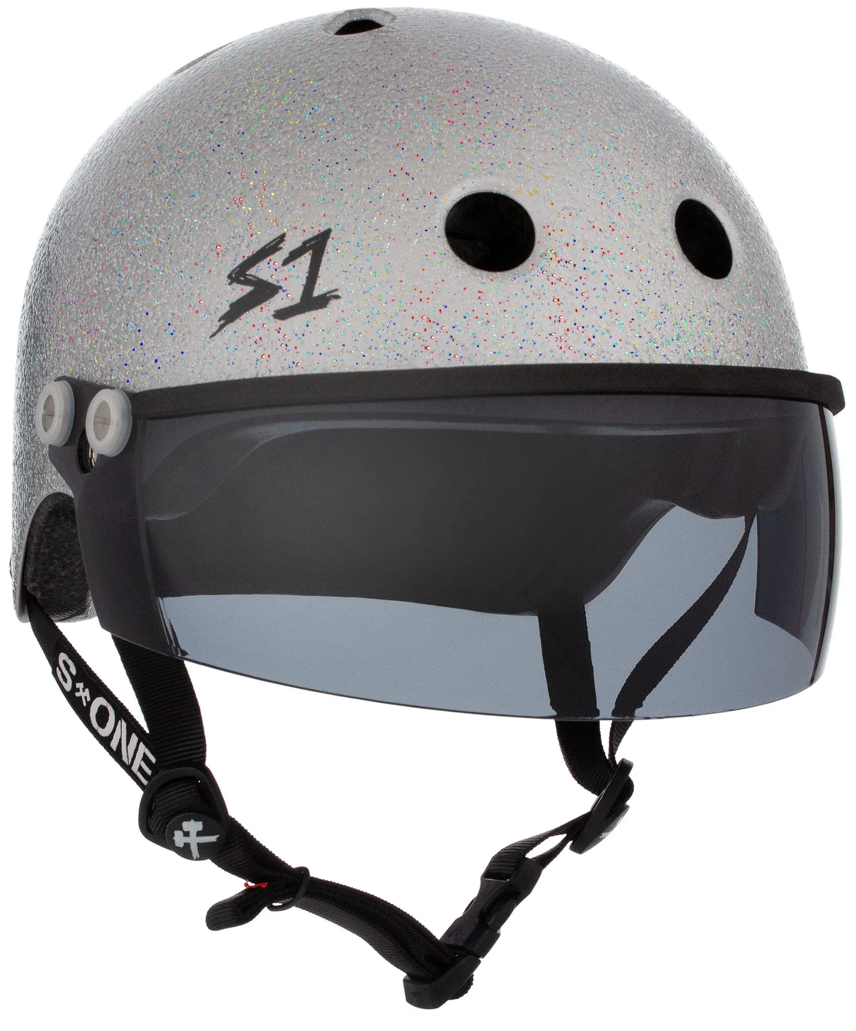 S1 Lifer Visor Gen 2 Helmet - Silver Gloss Glitter