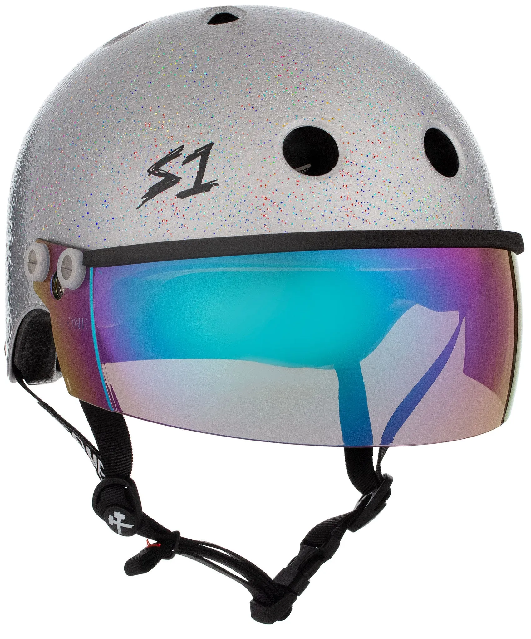 S1 Lifer Visor Gen 2 Helmet - Silver Gloss Glitter