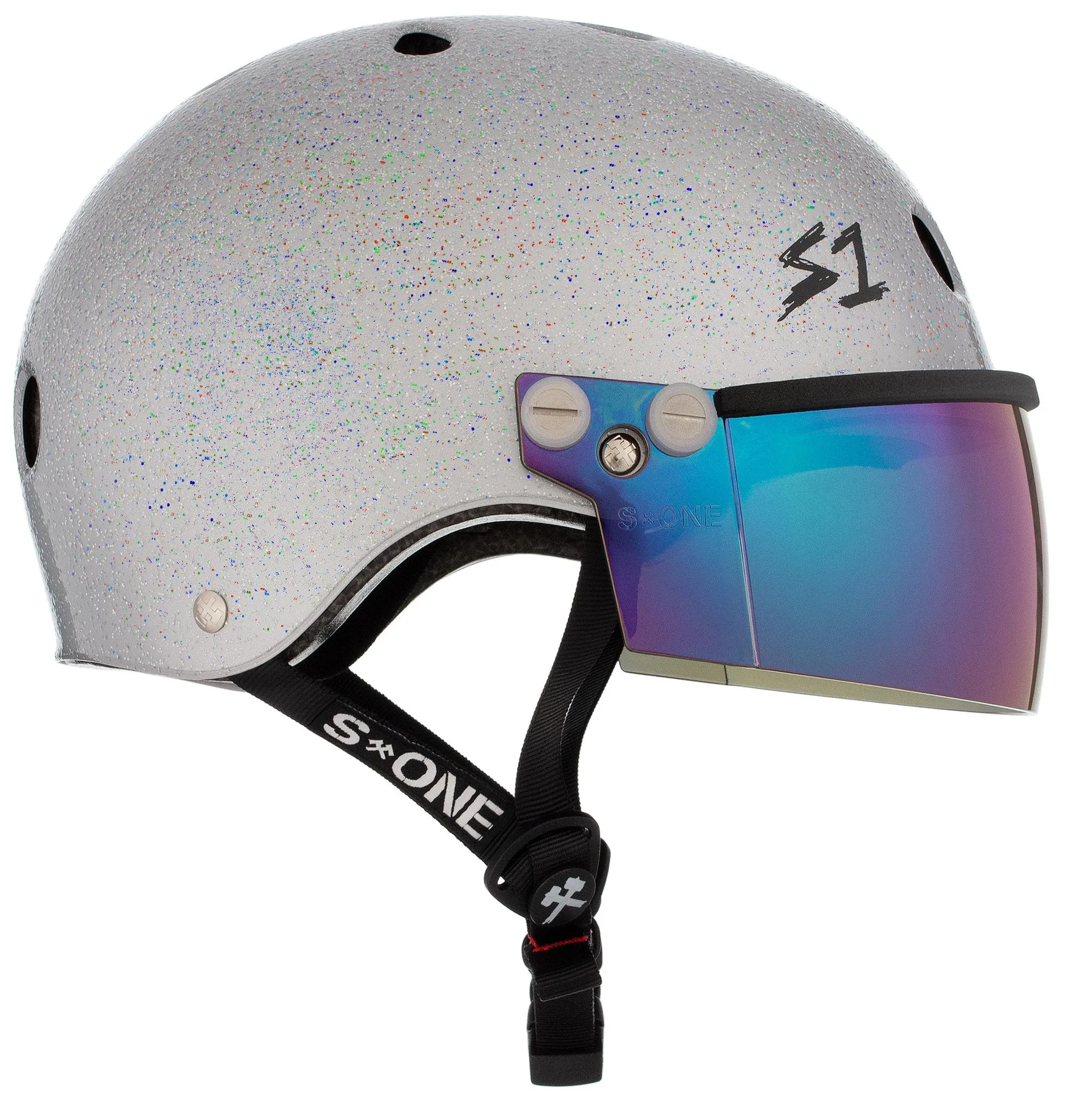 S1 Lifer Visor Gen 2 Helmet - Silver Gloss Glitter