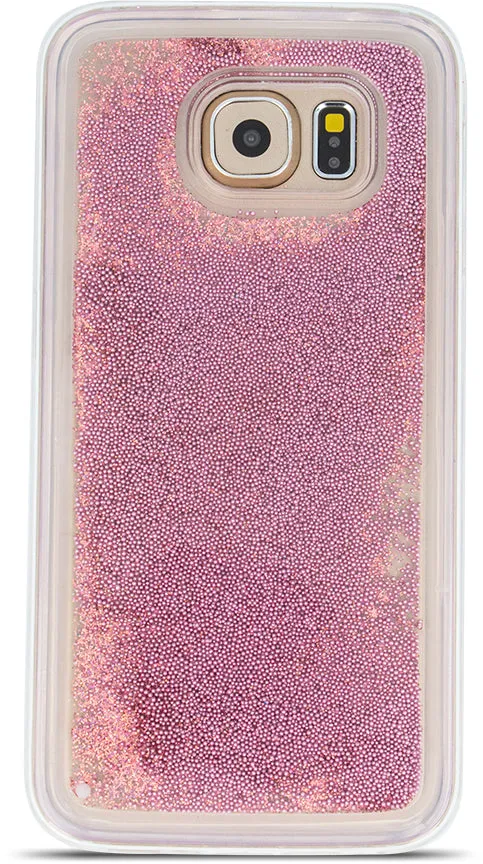 Samsung Galaxy A71 Liquid Sparkle Cover - Rose Gold Pink