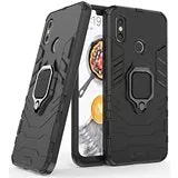 Samsung Galaxy A72  / A72 5G Defender Armor Rugged Case with Ring Holder - Black