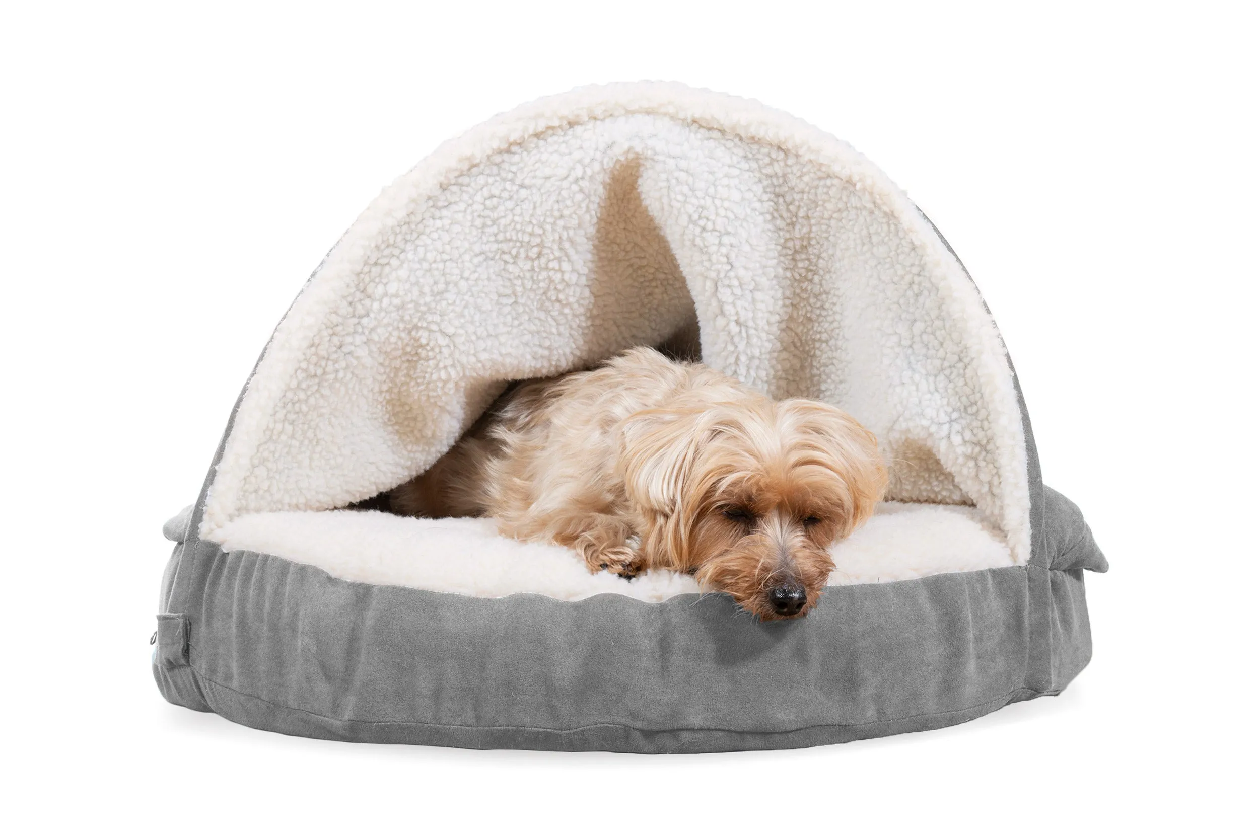 Snuggery Burrow Dog Bed - Faux Sheepskin