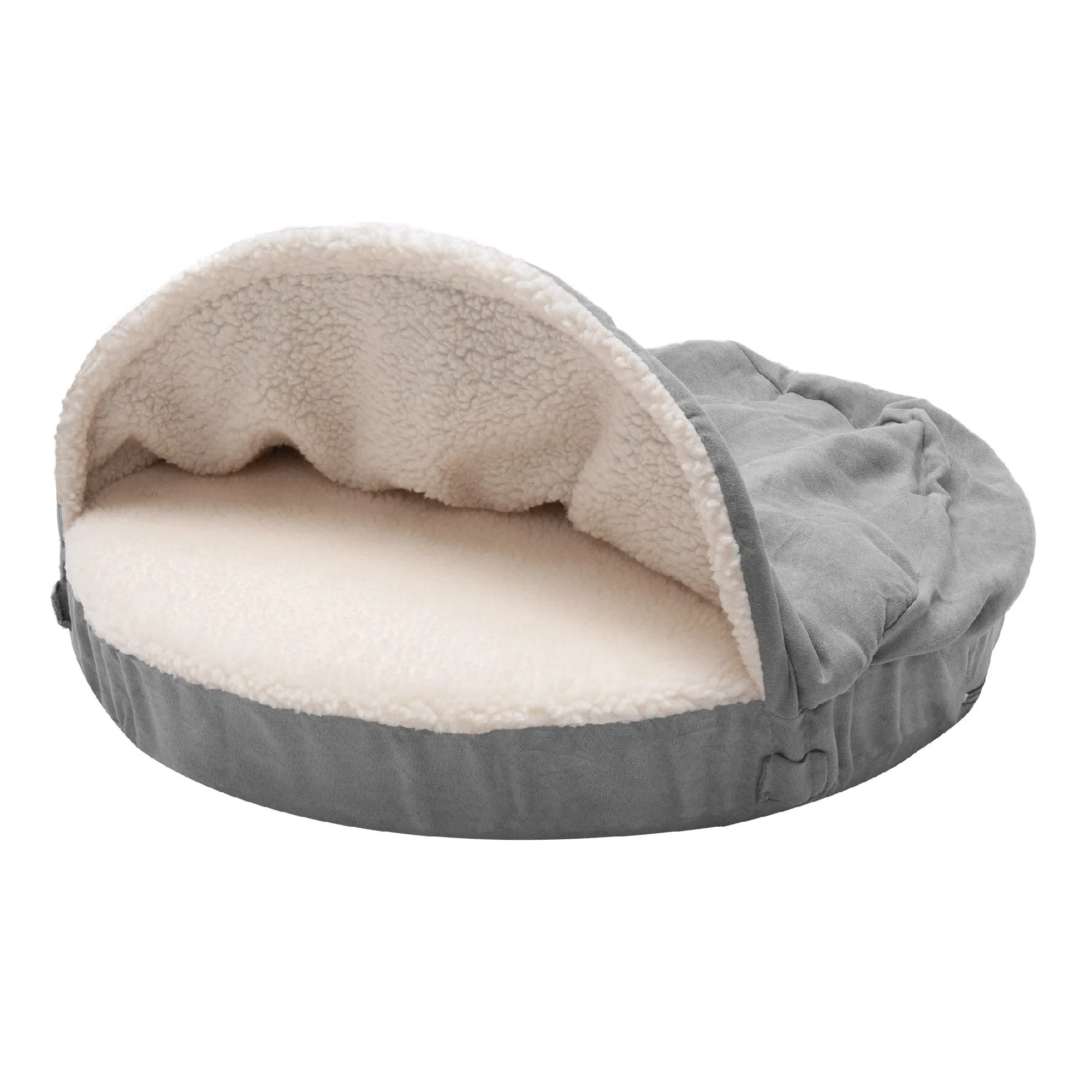 Snuggery Burrow Dog Bed - Faux Sheepskin