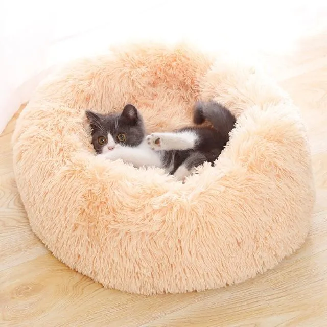 Soft and Fluffy Plush Calming Pet Bed