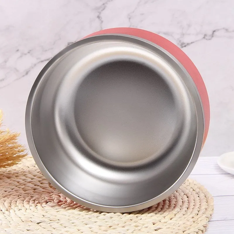 Stainless Steel Round Double Layer Dog Bowl