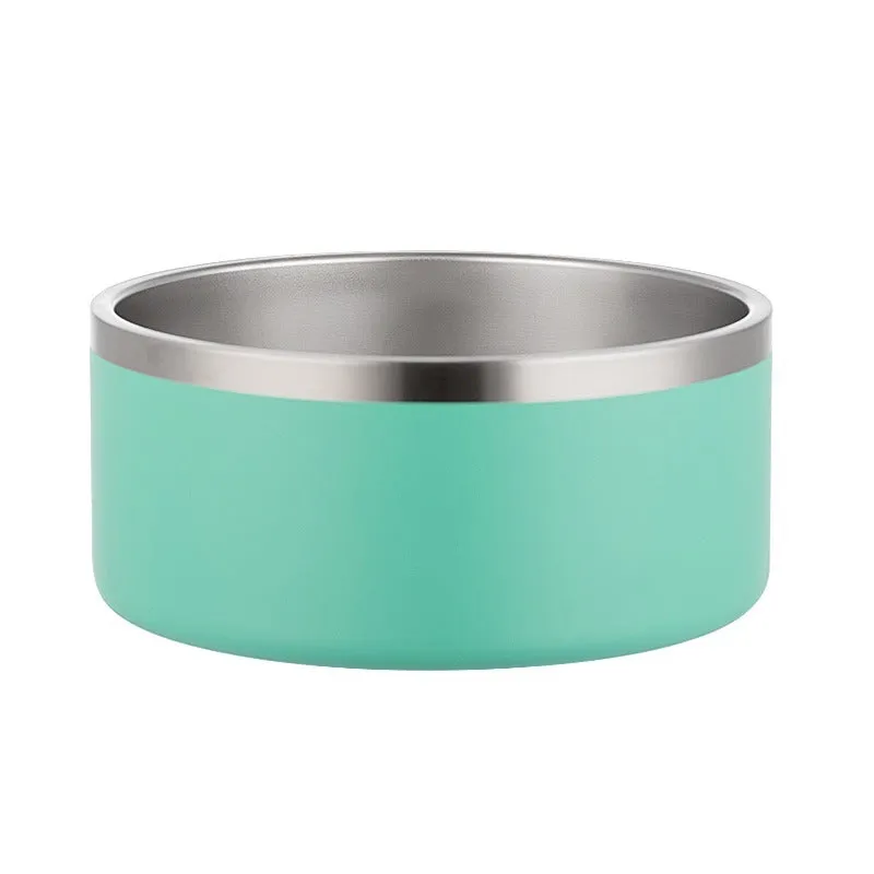 Stainless Steel Round Double Layer Dog Bowl