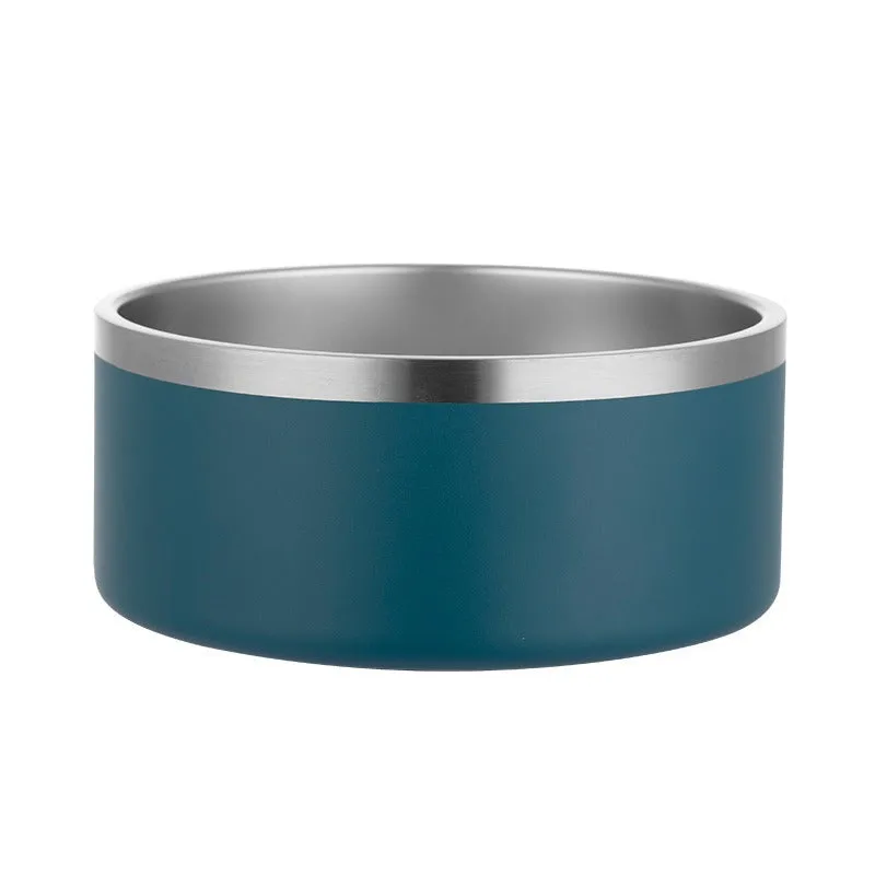 Stainless Steel Round Double Layer Dog Bowl