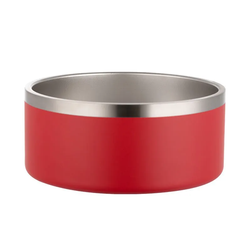 Stainless Steel Round Double Layer Dog Bowl