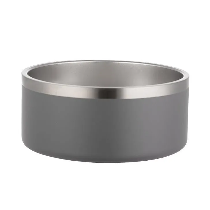 Stainless Steel Round Double Layer Dog Bowl