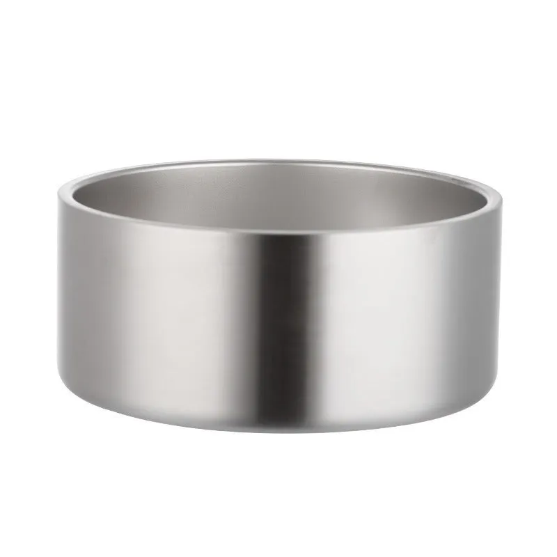 Stainless Steel Round Double Layer Dog Bowl