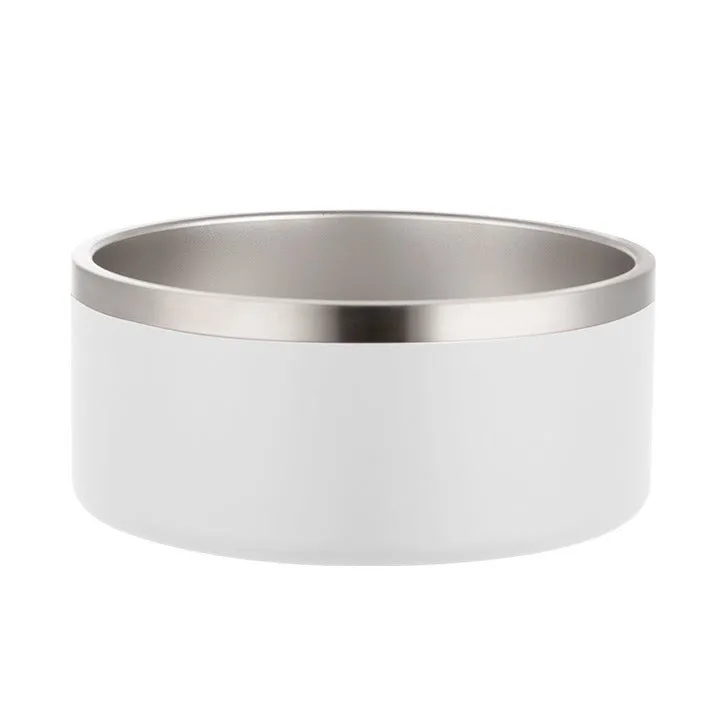 Stainless Steel Round Double Layer Dog Bowl